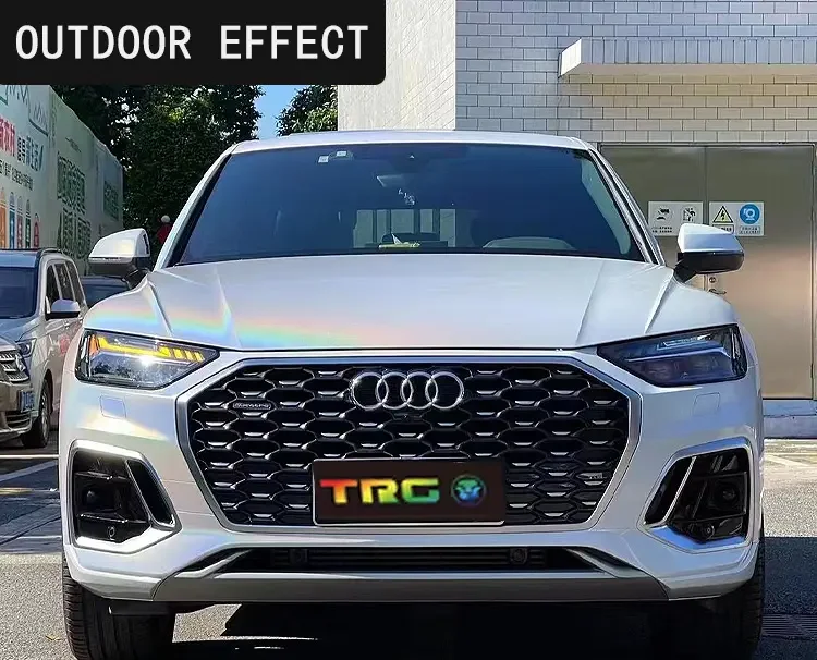 Hot car Laser Chameleon Film Laser Rainbow White Change car white packaging vinyl protective film 1.52*18 meters