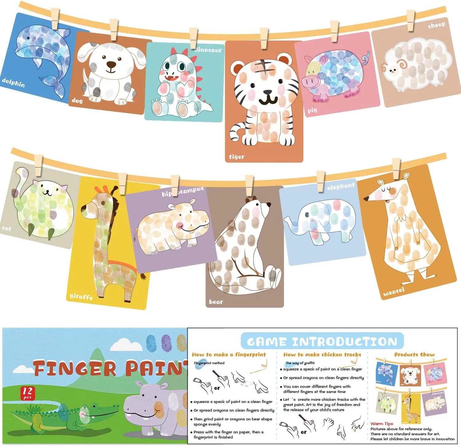 65 pack washable paint for kids 2 oz washable paint for kids non-toxic finger paint for kids