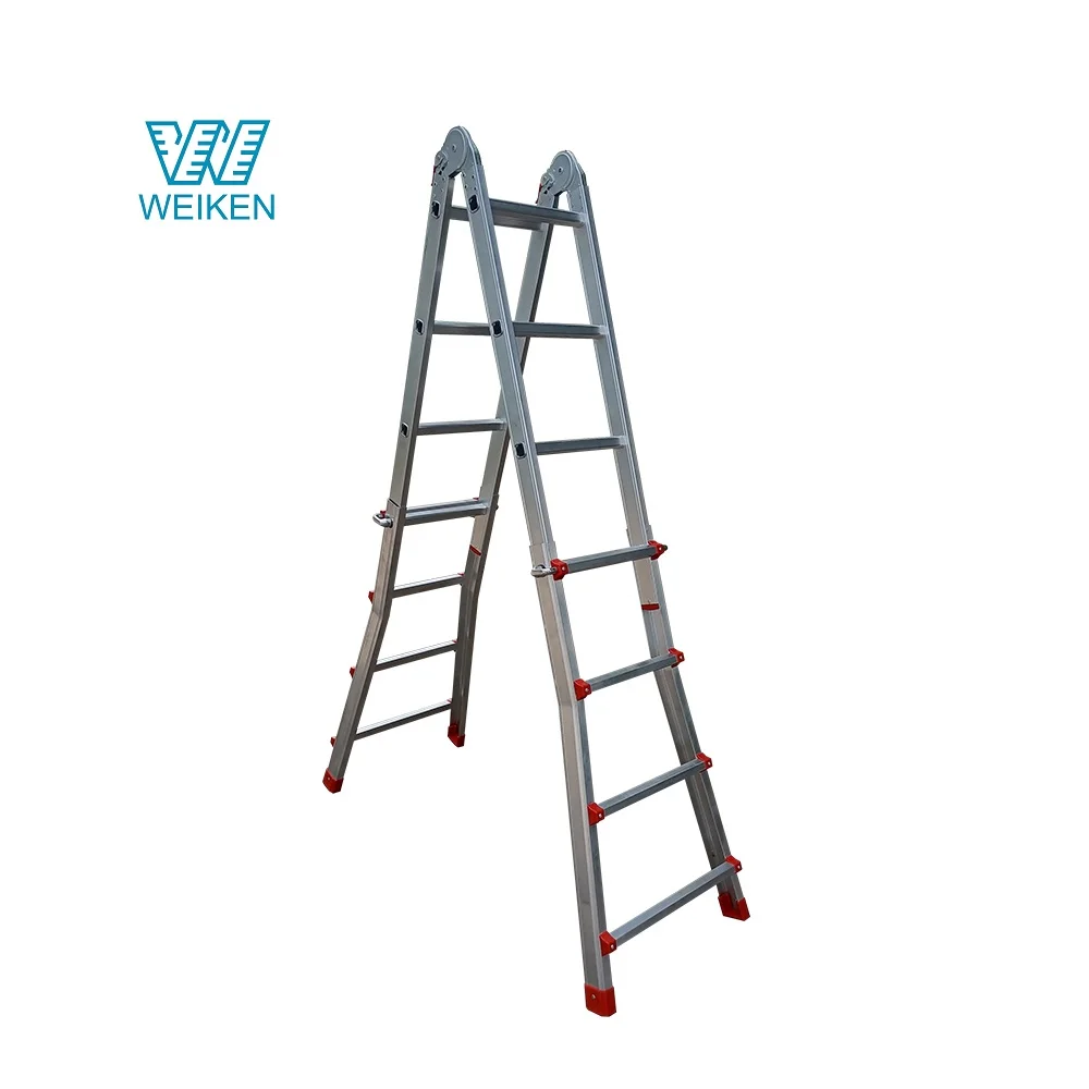 WEIKEN China Factory Attic Stairs Ladder Low Price Aluminum Folding Step Multi Ladder with Big Hinge