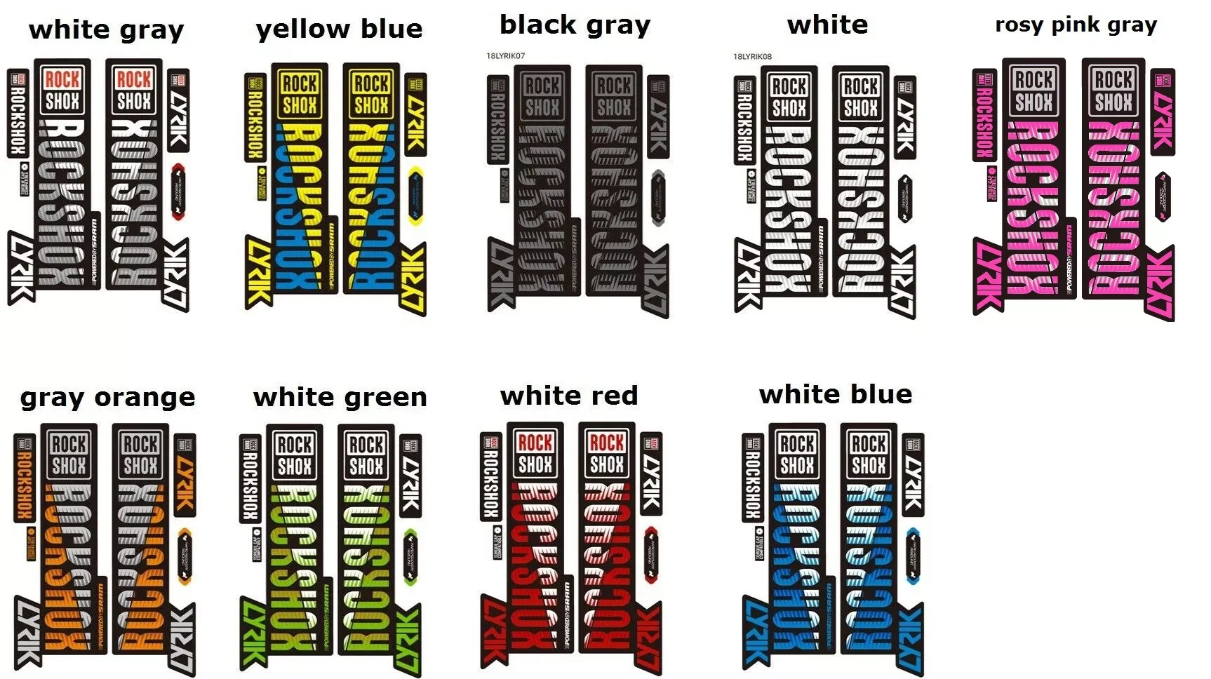 ROCKSHOX Front Fork Sticker Mountain Bike Front Shock Absorber Change Sticker Waterproof Stickers