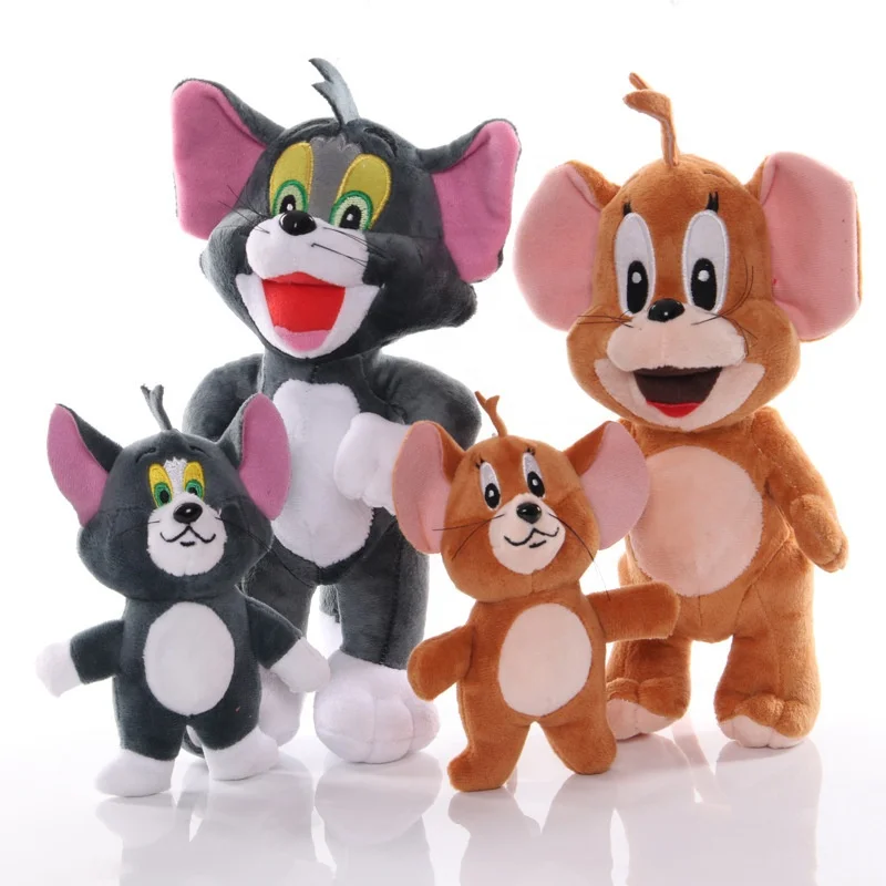 Wholesale customized hot sale cartoon characters cute cat and mouse tom & jerry soft gifts for kids