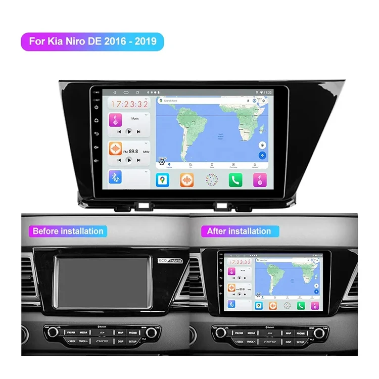 9 Inch 4 Core Android Auto Carplay Car Radio Multimedia Video Player Navigation Gps For Kia Niro De 2016 - 2019
