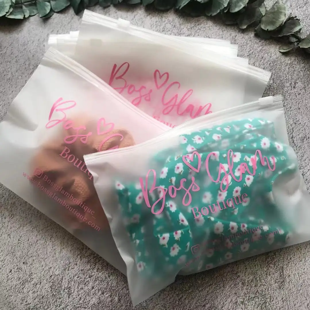 plastic T Shirt bags Clothes Frosted Biodegradable Bagpackaging and printing custom logocustom