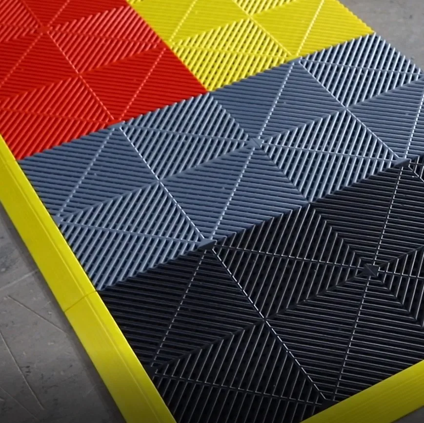 Free samples Car wash 4S shop plastic floor tile drainage anti-slip garage floor mats