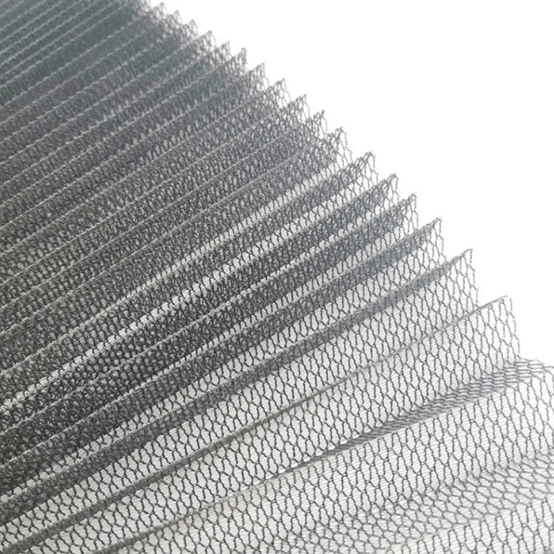 European Pleated Mesh Plastic Plisse Net Anti Insect Folding Door Screen Polyester Fiber Bug Netting