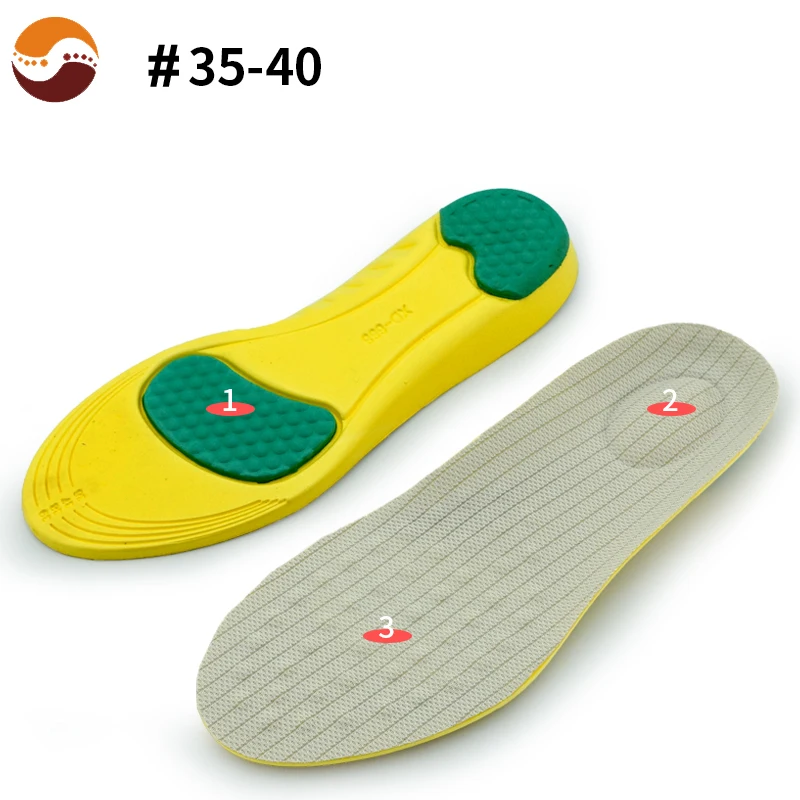 Shock Absorption Breathable 4D Anti-Slip Sport Insole With Massage Design