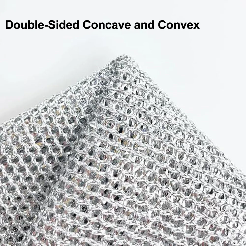 Multifunctional Non-Scratch Wire Dishcloth Double-Sided Mesh Scrub Dish Cloths Kitchen Washing Towels
