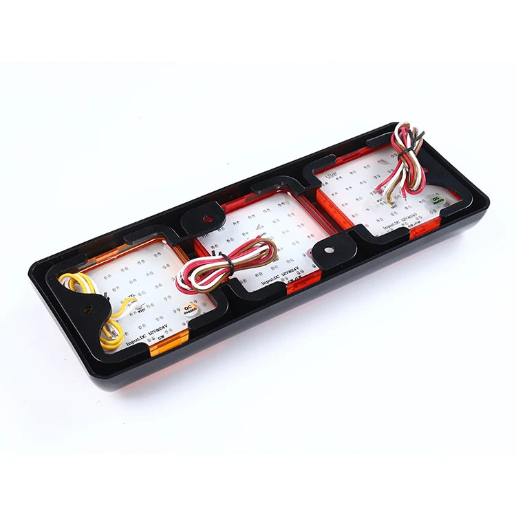 Universal Waterproof truck combination light Rectangular Stop Turn Reverse Tail Combination Rear Lamps LED Tail Lights 24v Truck