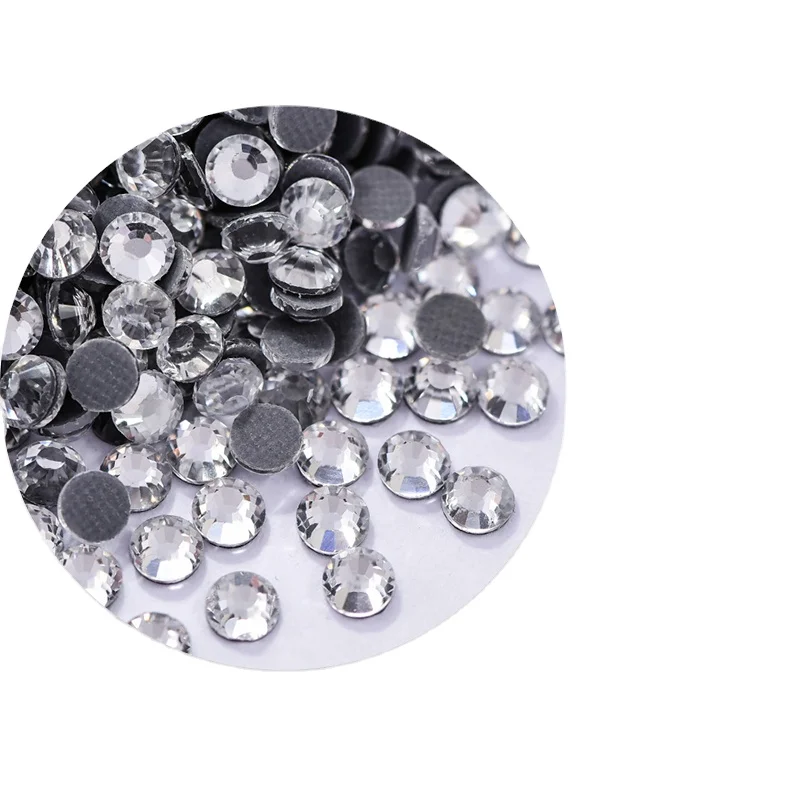 Самые Дешевые Стразы цельные стеклянные кристаллы, Стразы DMC hotfix ss6 кристально чистые большие сумки