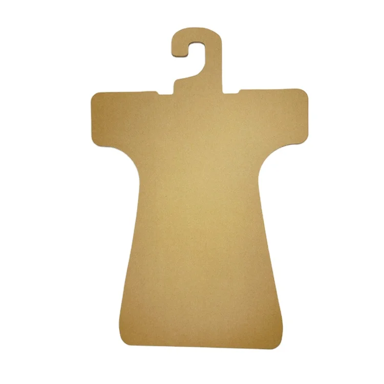 Custom  recycled kraft apron thickening paper clothes hanger printed