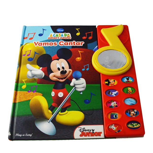 
safety handmade cardboard children music botton book boardbook 