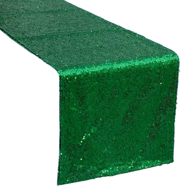 Manufacturer Luxury Wedding Banquet Sparkly Glitter Shiny Gold Sequin Table Runner