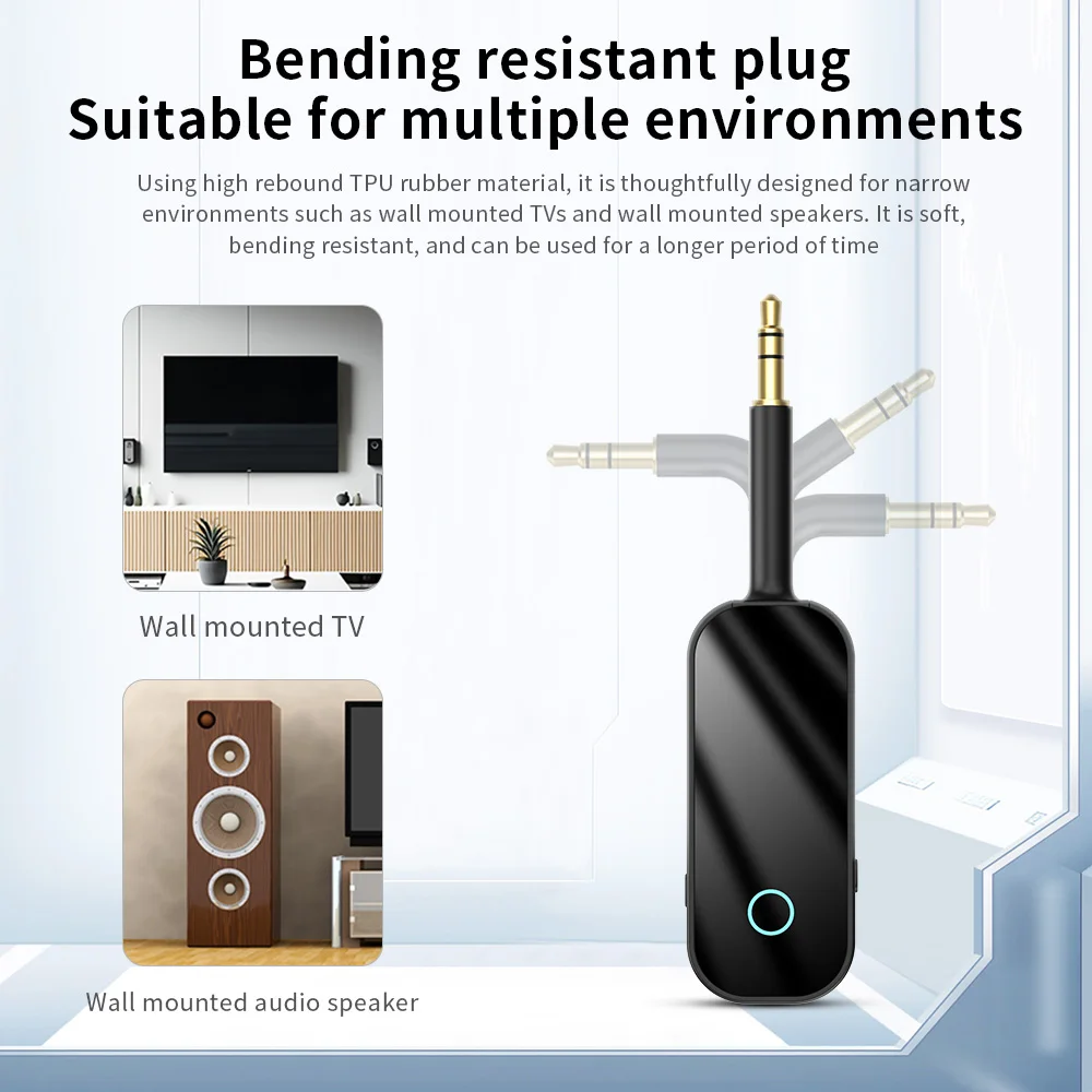 Aux Bluetooth Adapter for Car  Bluetooth 5.0 Transmitter Receiver Portable Wireless Bluetooth Adapter Radio Headphones Speakers