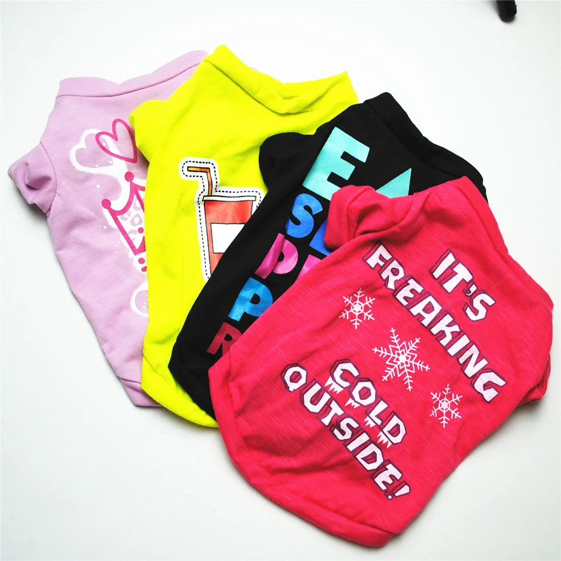 Cartoon Anime Dog Clothes Spring Summer Breathable Cotton Pet Vest Puppy T-shirt Fashion Soft Pet Clothes Small And Medium Dogs