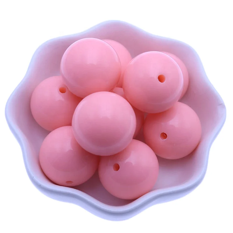 Оптовая продажа с завода, 8 мм, 20 мм, светло-голубой цвет, жевательная резинка, крупные дешевые модные круглые пластиковые бусины