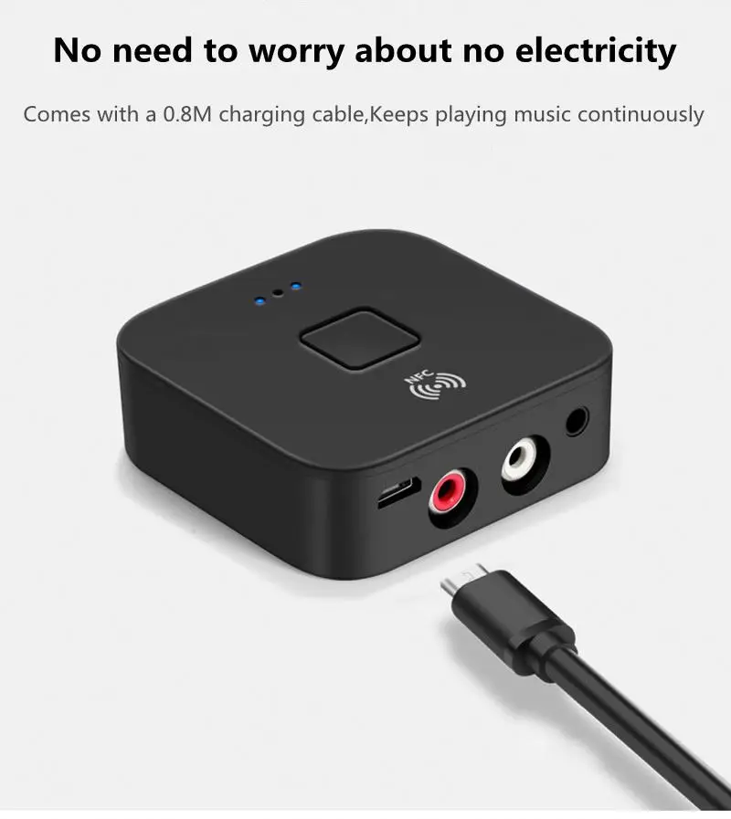 BT 5.0 RCA Audio Receiver APTX LL 3.5mm 3.5 AUX Jack Music Wireless Adapter With Mic NFC For Car TV Speakers Auto ON/OFF