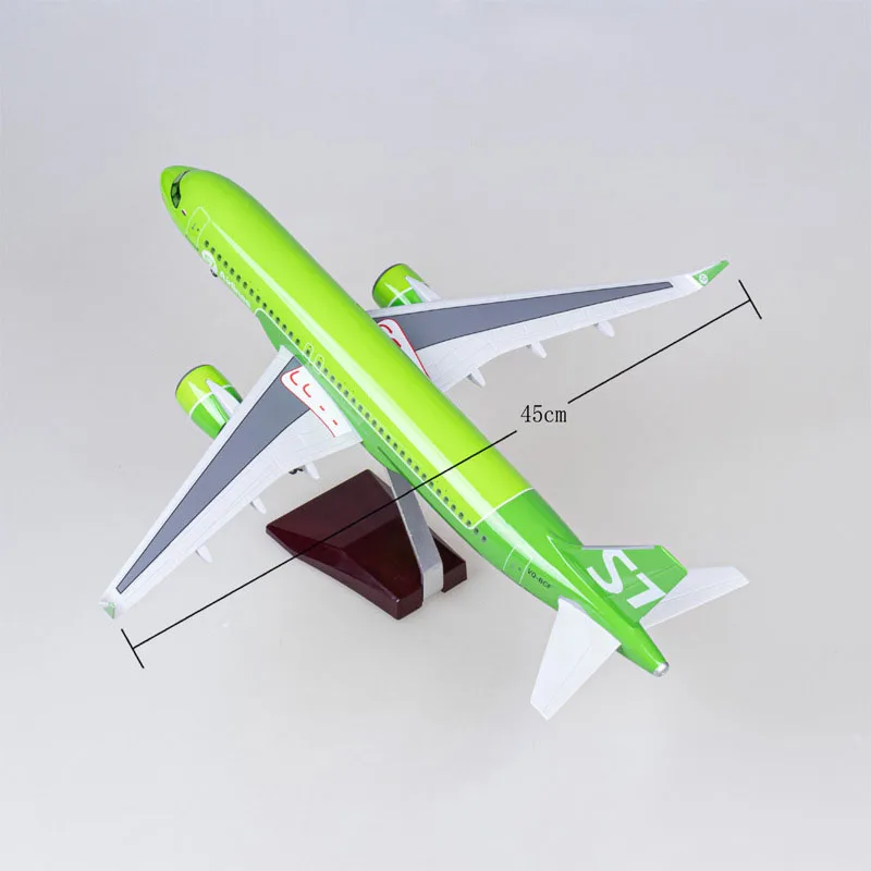 1/80 Scale 47CM Siberian Airlines Airbus A320neo Aircraft Model Civil Aviation Passenger Aircraft Simulation Decoration Gift