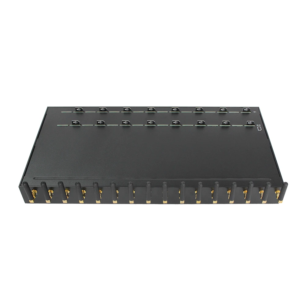 multi sim support call and sms modem 16 port 16 sim slots bulk sms and voice modem  voip  gsm wcdma  gateway