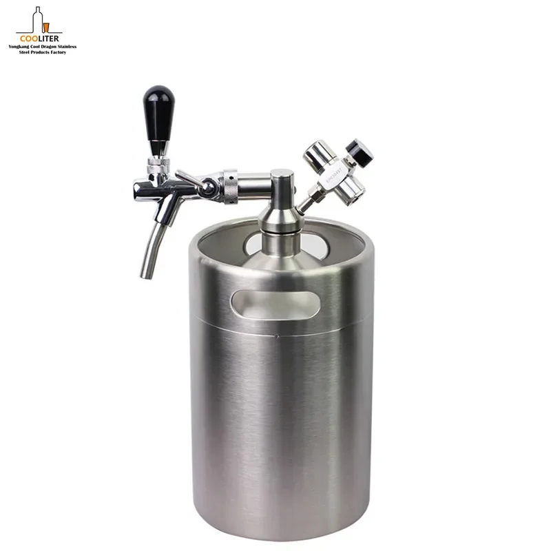 Portable Stainless Steel 304 Beer Dispenser Wine Barrel For Bar Party Mini Beer Keg