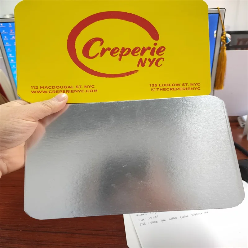 Cardboard lid disposable freezer  hot food packing covers waterproof and oilproof aluminum foil paper lid