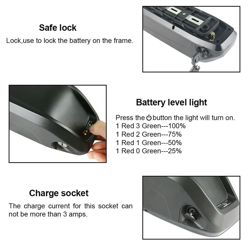 
Tax Free Downtube Hailong 18650 FST Batteries Pack 36V 10Ah 360Wh 12.5Ah 450Wh Li-ion E-bike Battery for Bafang BBS01 BBS02 