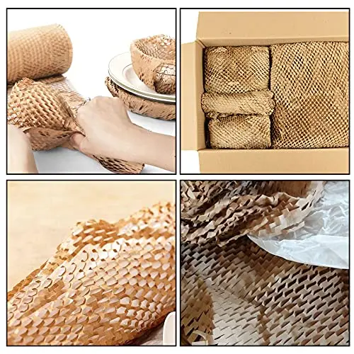 Honeycomb Kraft Wrap Roll Perforated-Packing Brown Black White Red for Moving Shipping Breakables