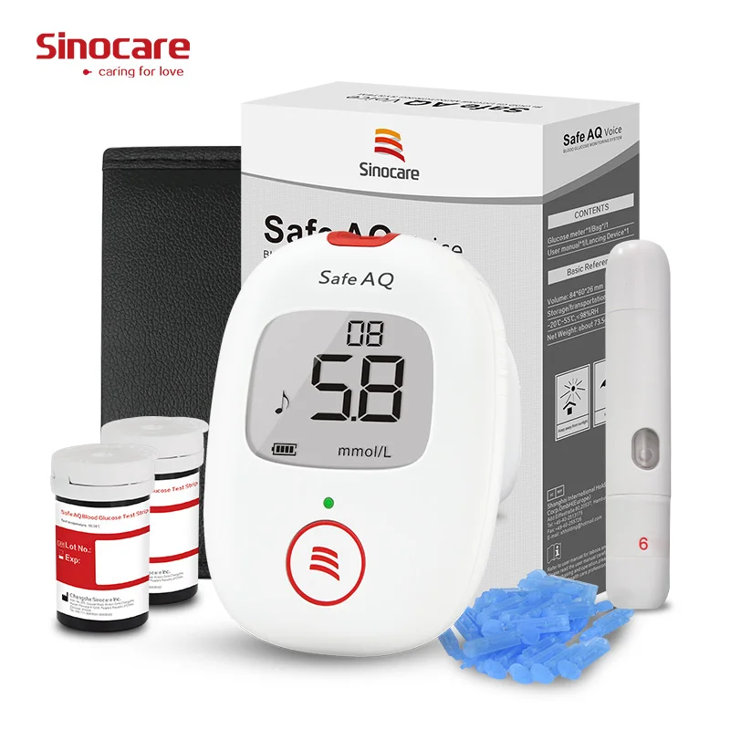  Глюкометр SINOCARE Safe AQ Voice с 50 тест-полосками и