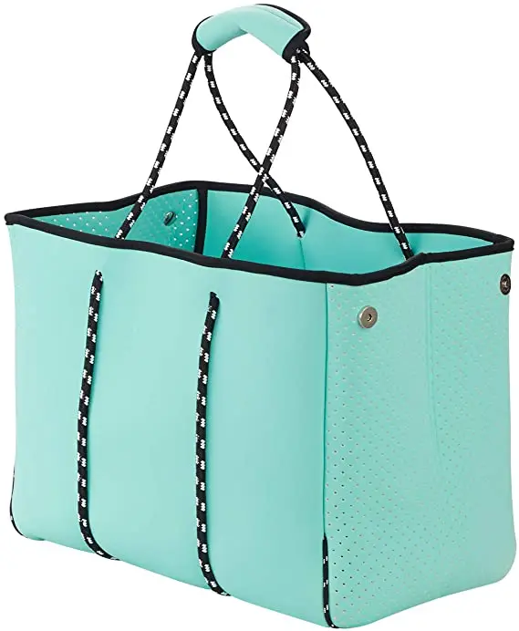 Многофункциональная большая модная Неопреновая женская сумка с перфорацией, летняя пляжная сумка, неопреновая сумка-тоут