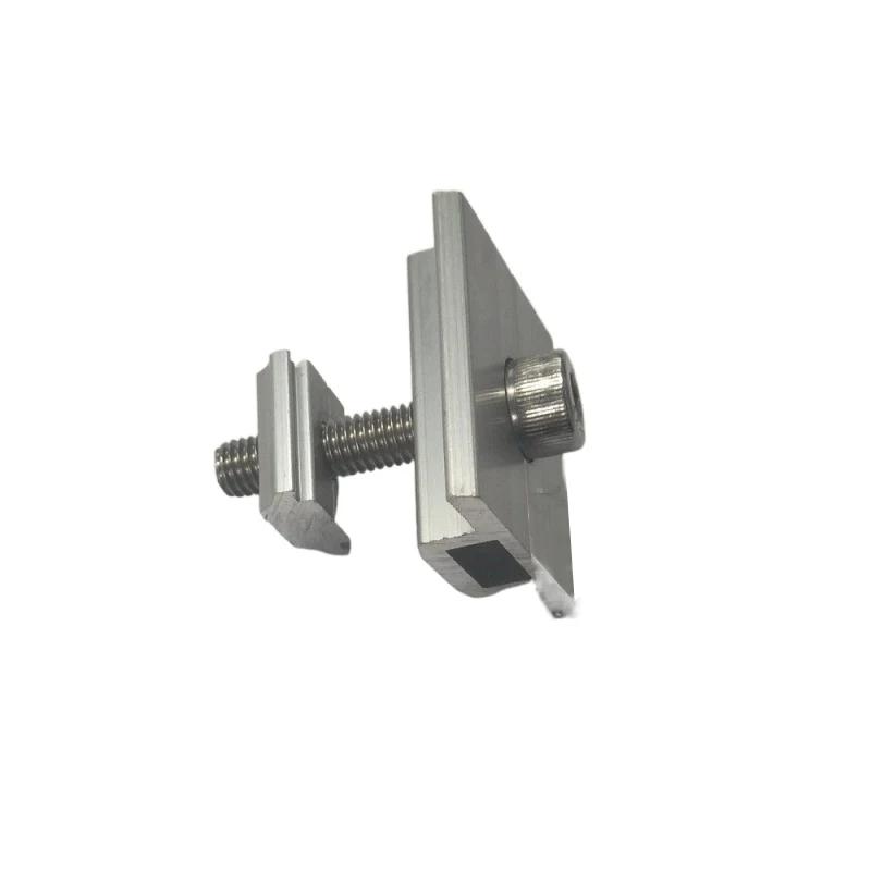 Factory Price Hollow-out Aluminum Mid Clamp for Solar PV Mounting System Solar Roof Clamp