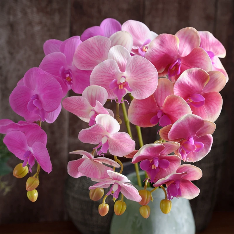 MW18904 Popular Artificial Flower Cream Butterflying Orchid For Decorative Flower