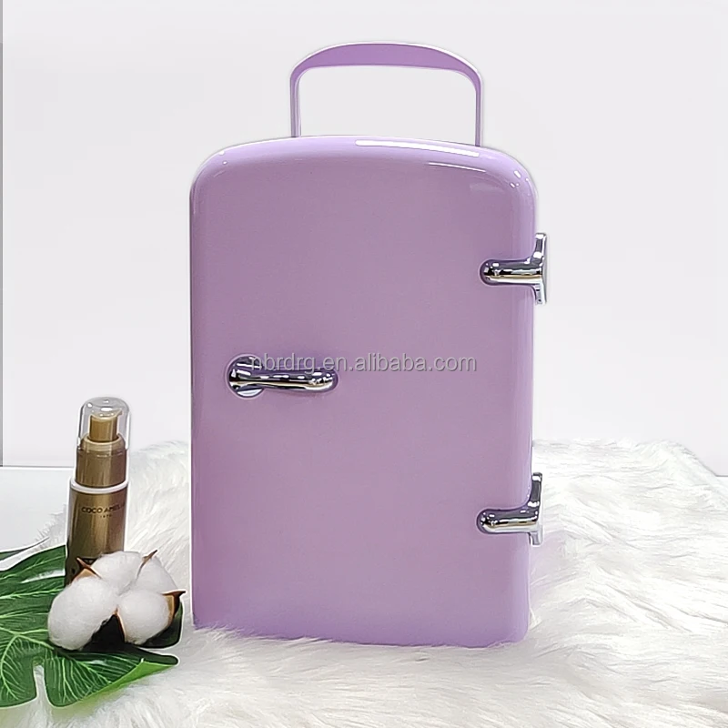 4L  12V 220V AC DC Small Portable Skin Care Beauty Makeup Home Car  Compressor Refrigerator Mini Hot And Cold Fridge Freezer