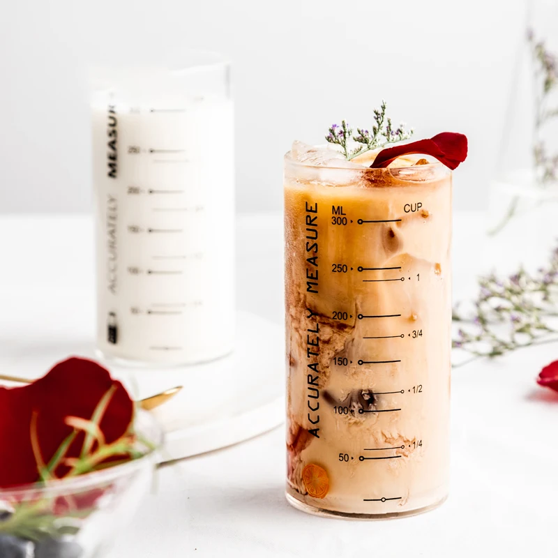 
Wholesale Customized 2019 New PERSONALISED Logo Stemless Glass Tumblers graduated glass milk cup Welcome OEM Accept Logo 