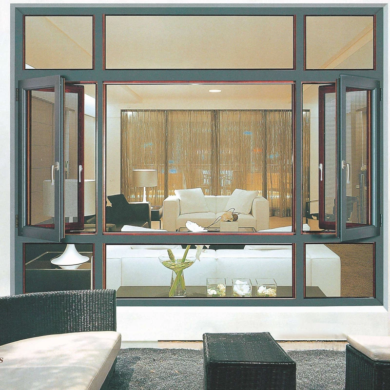 
aluminum double glaze casement window 