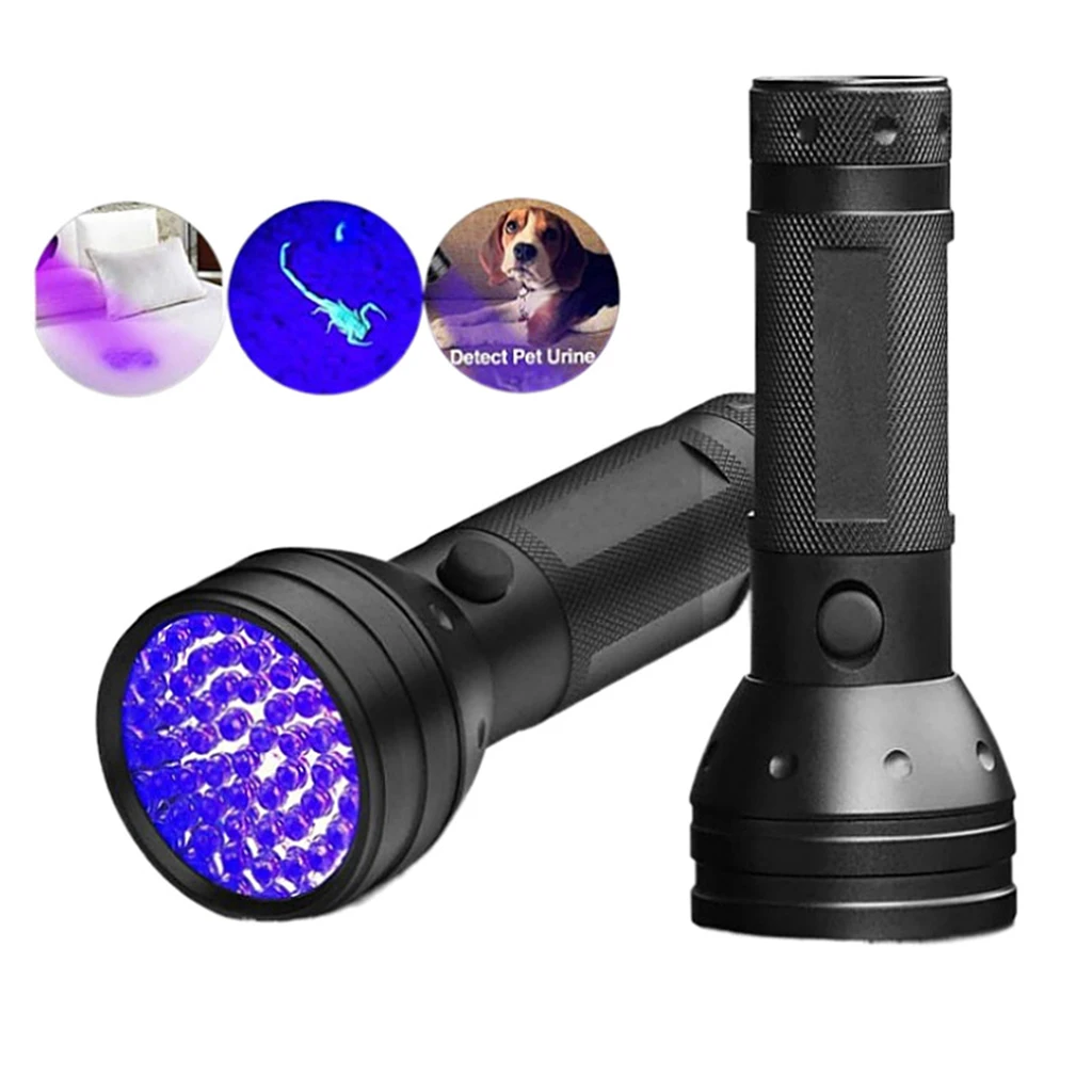 Wholesale Purple Black Light Custom Gift Aluminum 395nm Ultraviolet Scorpion Detector 51 Led Uv Pet Stain Urine Torch Flashlight