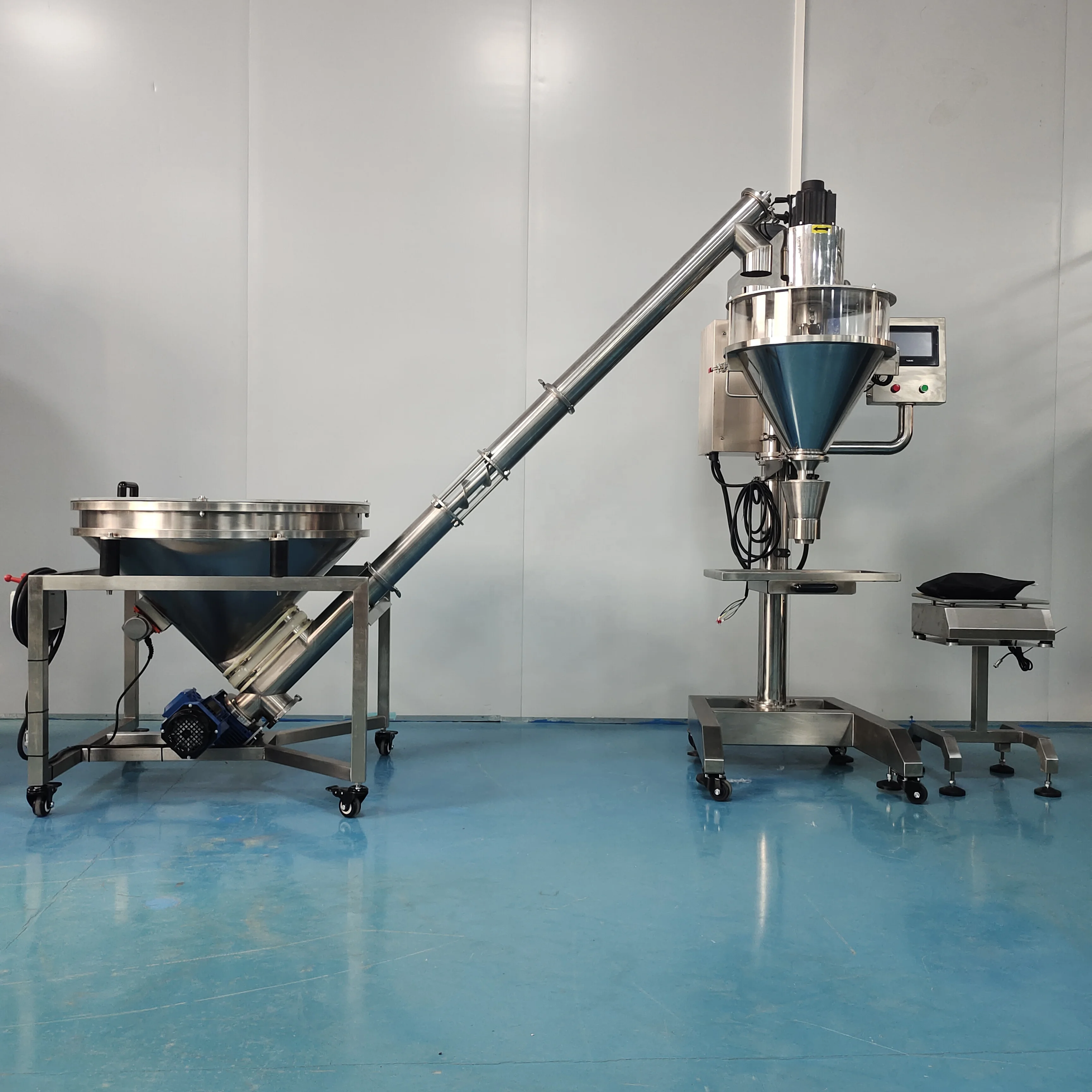 Servo Motor Auger Weighing Automatic Filling with PLC 5kg Flour Spices Corn Washing Powder Packaging Machine for Bottle or Bag