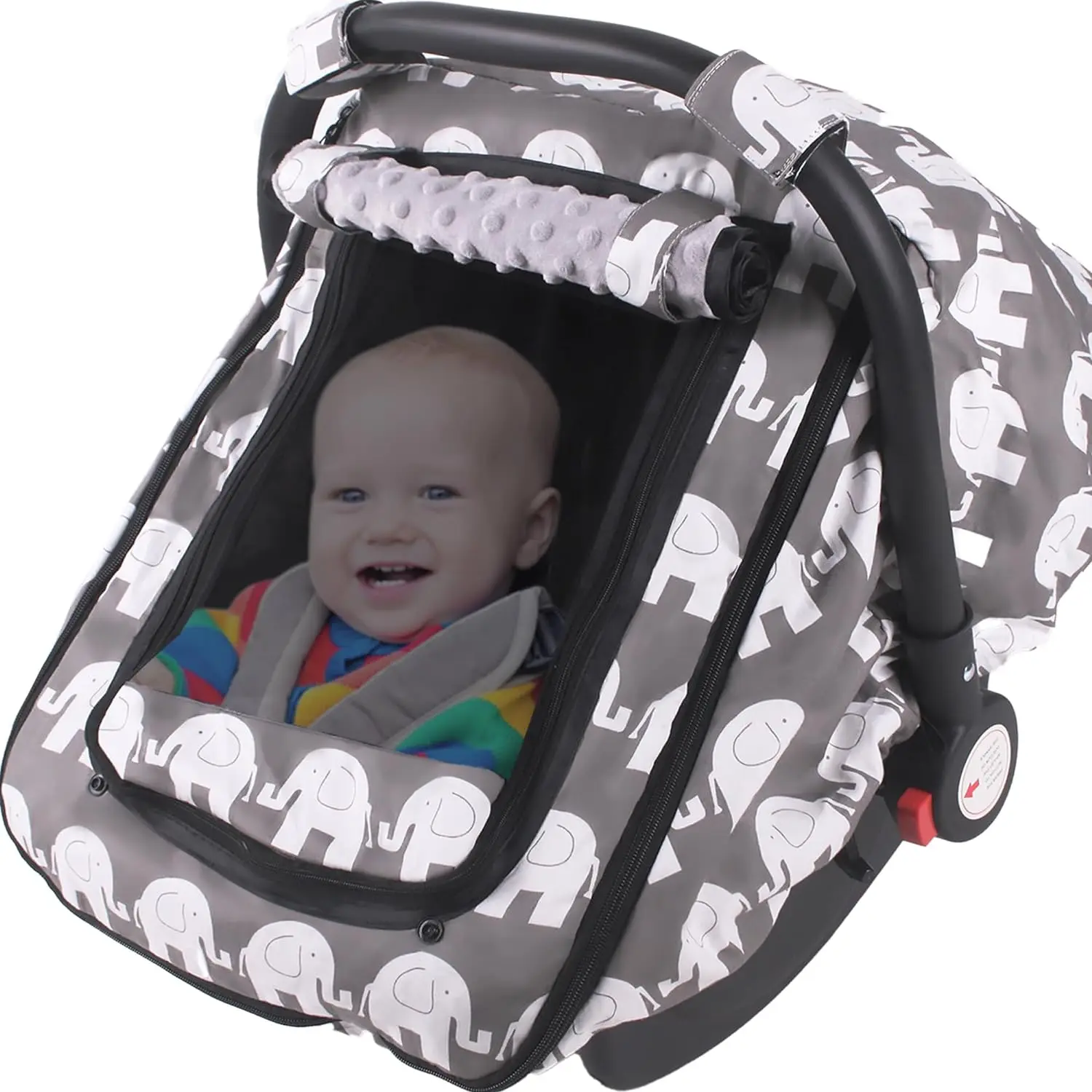 Car Seat Covers for Babies,Baby Car Seat Cover & Breathable Mesh Window,Infant Carseat Cover Windproof