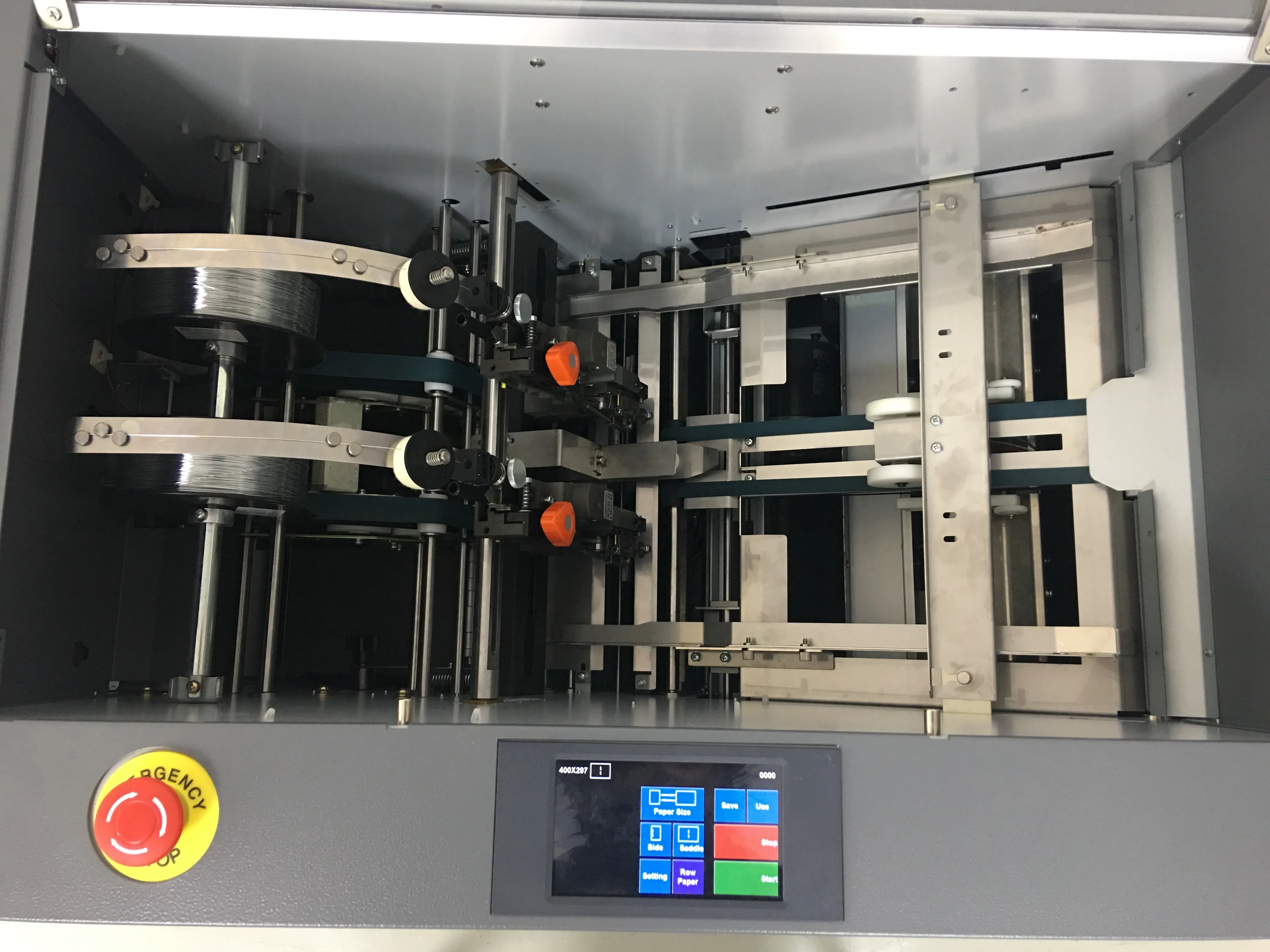 Full automatic Paper collating stitching and folding system  , automatic booklet making binding machine