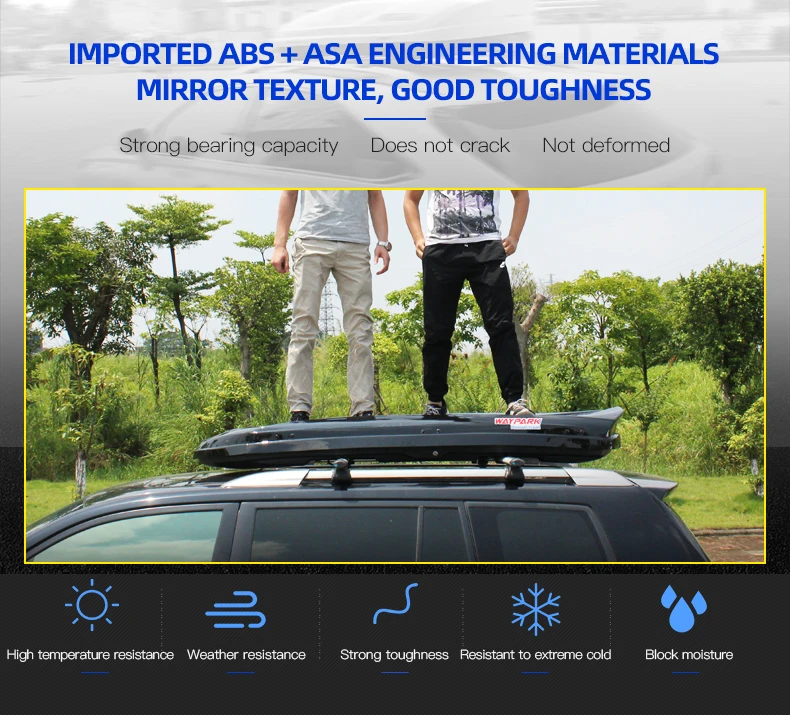 Material 550L Roof Cargo Box Universal Roof Luggage Rack Box Wholesale High Quality Not Easy to Damage Abs White 1 Set 3016 T/T