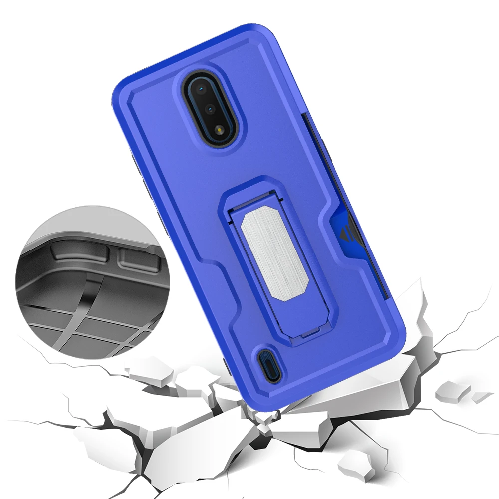 Strongly recommend new arrival 2 in 1 magnetic absorb kickstand shockproof card holder for NOKIA mobile phone case cover card sl