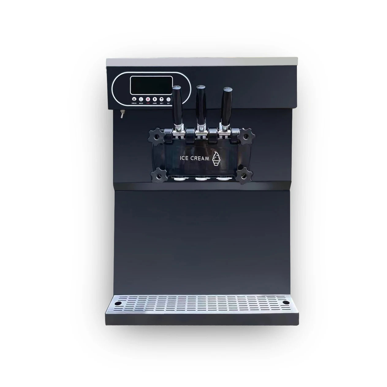 GOOPIKK Commercial Ice Cream Machine 6.5L Hoppers Soft Serve Machine with 3 Flavors Ice Cream Maker 2000W for Restaurants