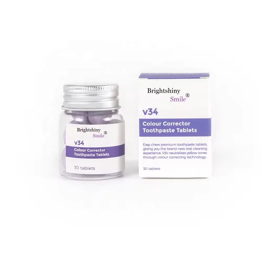 Customize Travel-Friendly Toothpaste Bits with Nano Hydroxyapatite Whitening Toothpaste Tablets 30 Pcs