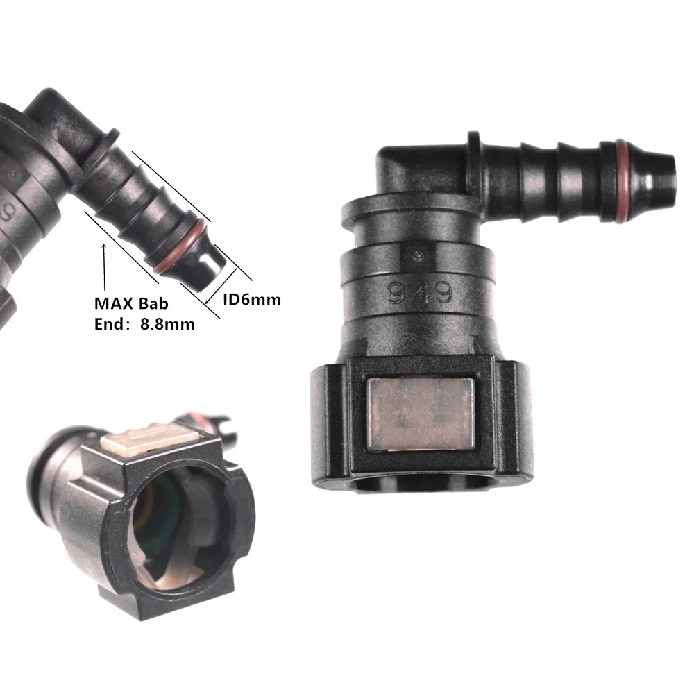 Высококачественные автомобильные детали пластиковый гнездовой разъем 9 49 мм для топливного шланга быстрый топливной