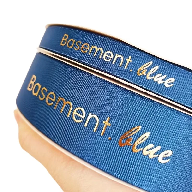 High Quality Customized Ribbon Printing Custom Logo Grosgrain Ribbons Decorative Florist Gift With Logo