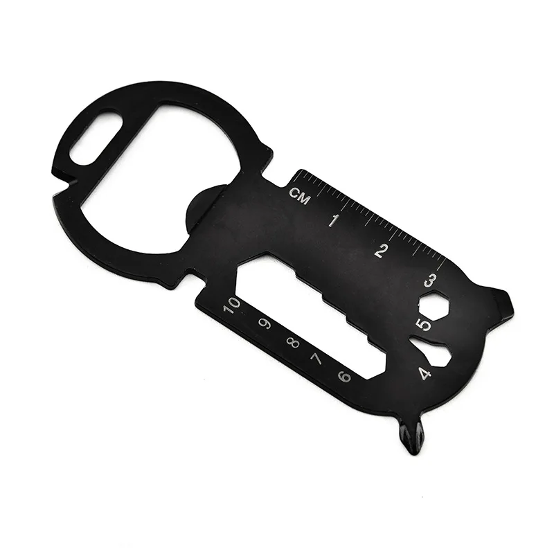 Manufacturers wholesale outdoor multi-functional EDC tool card creative bottle opener keychain portable multi-purpose tools