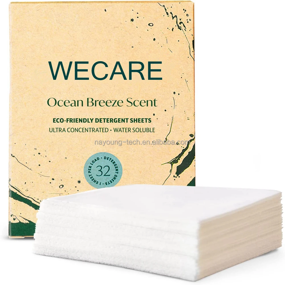 Customized Packing Household Cleaning Laundry Detergent Sheet Natural Plant Laundry Detergent Sheet Fresh Laundry Dryer Sheets