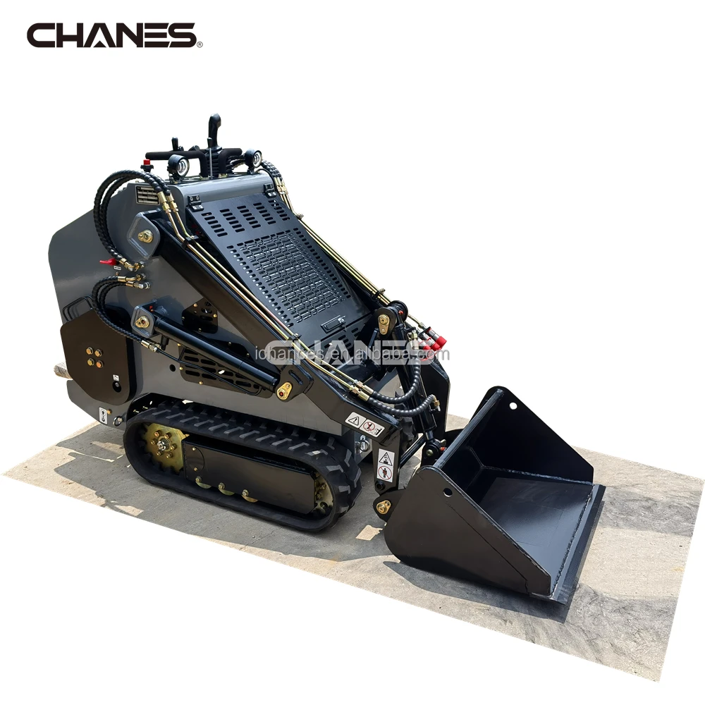China real hydraulic joysticks control gas power mini skid steer loader EPA gasoline engine petrol engine 33 inch wide weights
