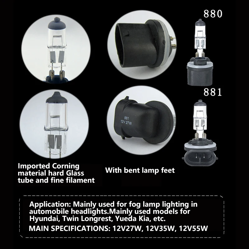 Roadsun Factory H7 H11 12 В 55 Вт галогенная лампа для автомобильных фар супер яркая длительный срок службы H1 H3 9005 9006 880 881 H4