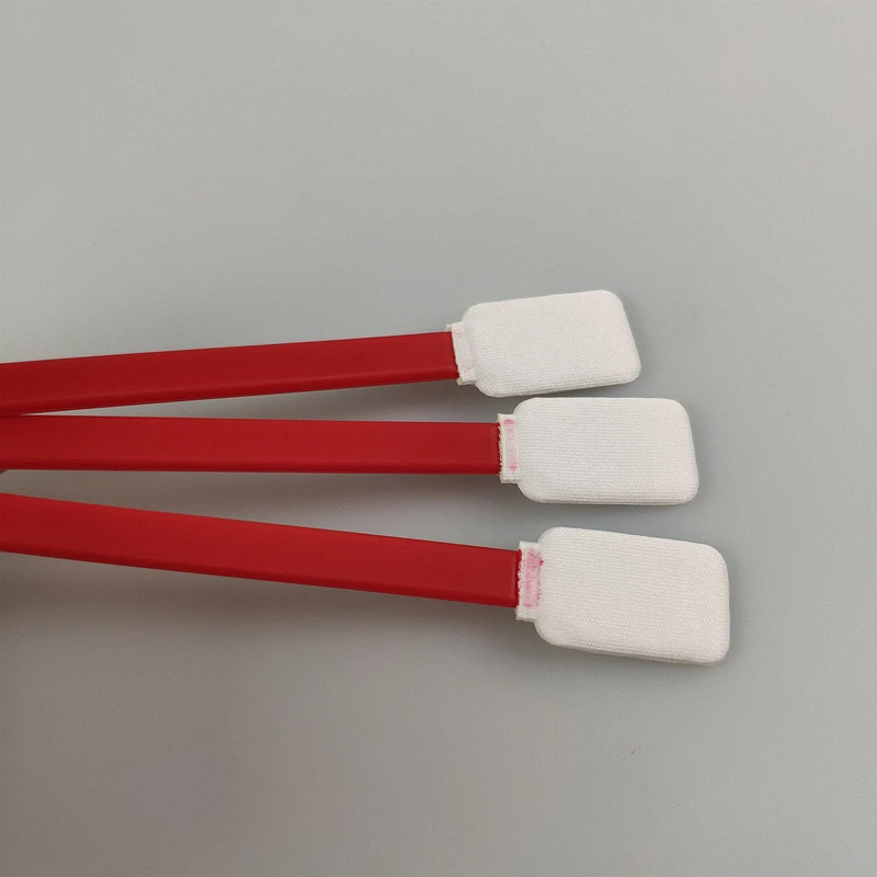 714 Lint Free Red PP Stick Flat Square Microfiber Clenroom Swab for Car Cleaning