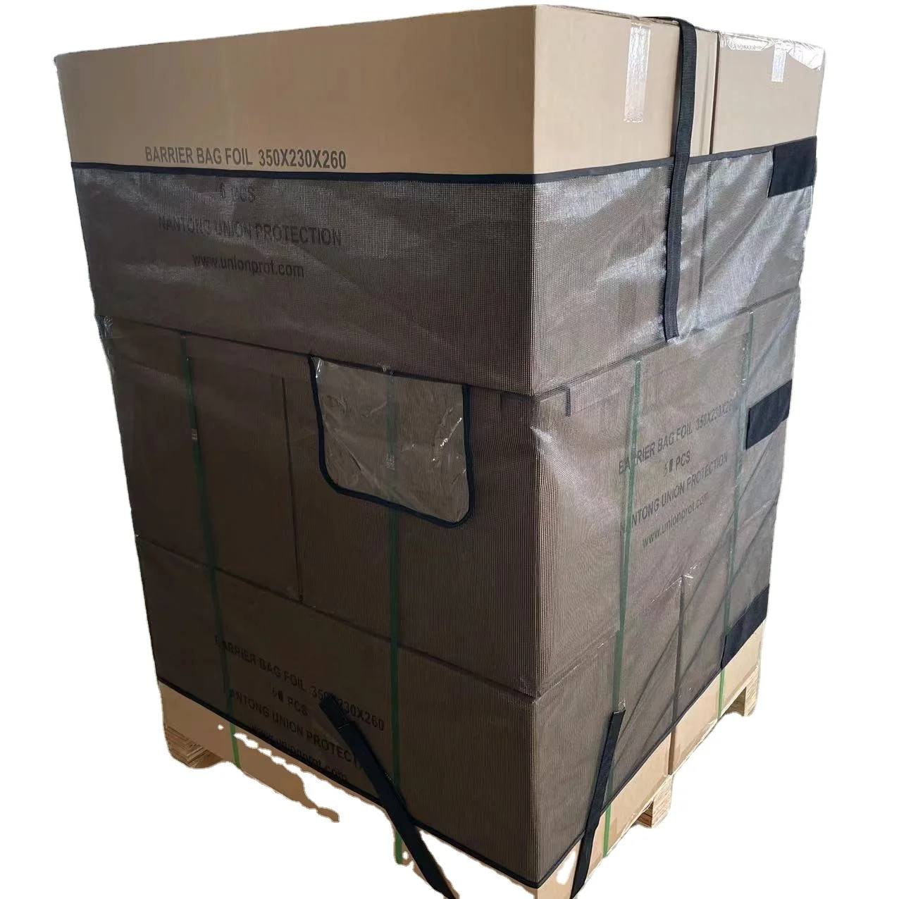 reusable pallet wrap cover hood strap with hook