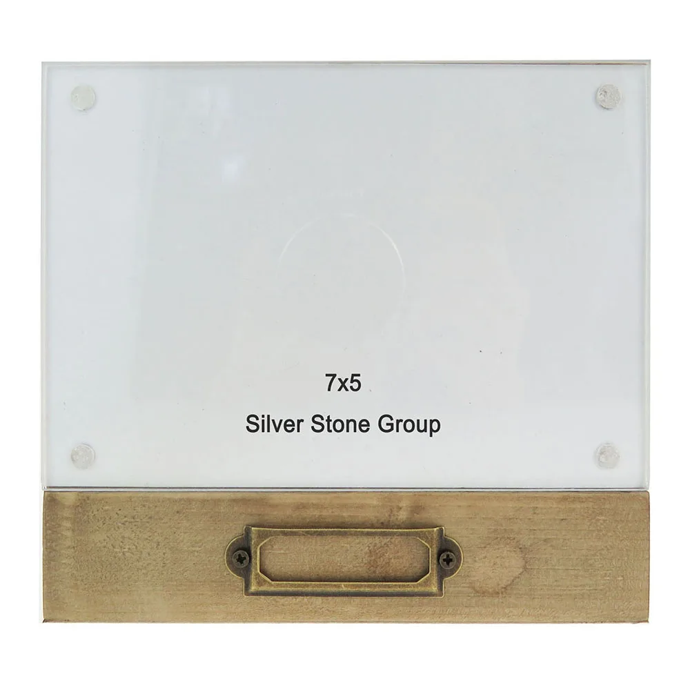 Free stamding acrylic magnet photo frame  with memo holder